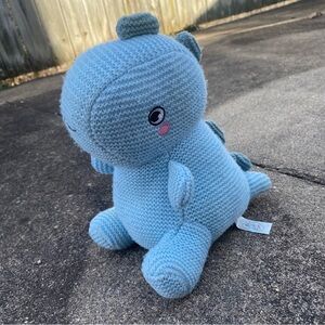 Spark Blue Dinosaur Knit Plush Toy